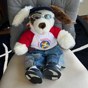Build A Bear 2006 Cream and Brown Dog + BABW Clothing!